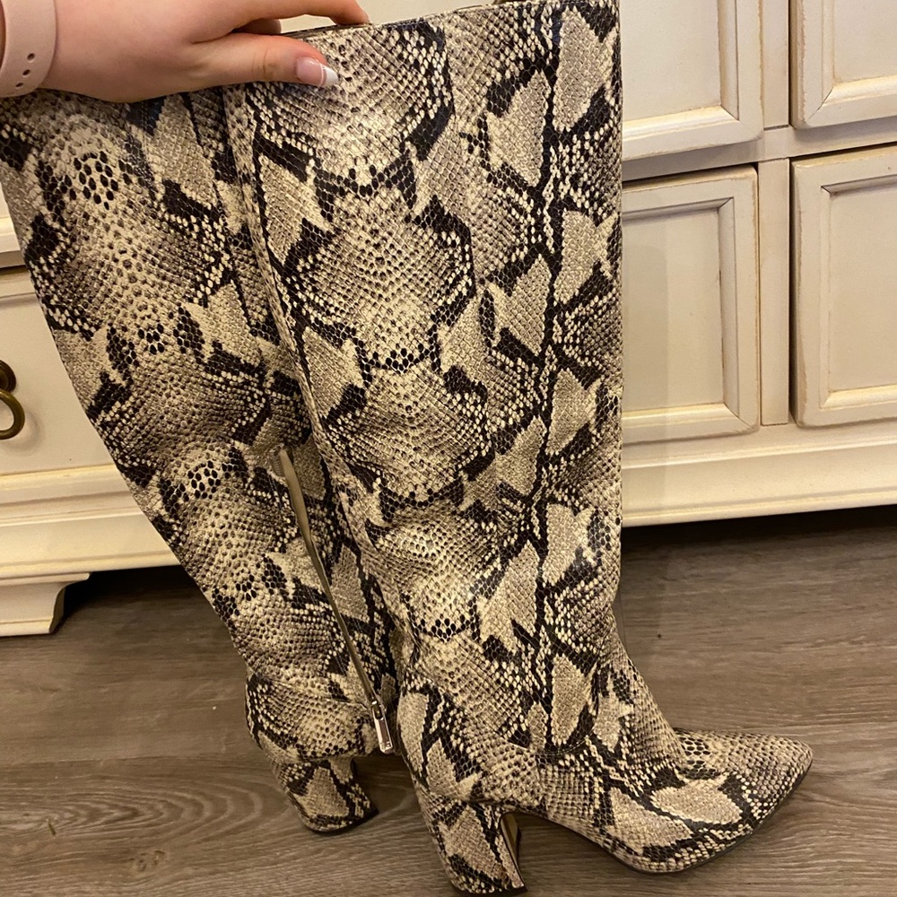 Snake skin boots